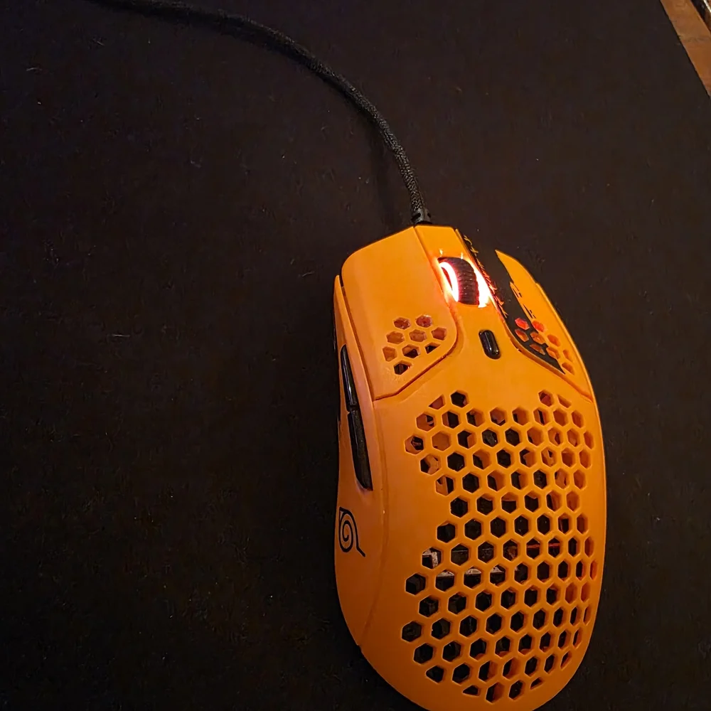 HYPERX NARUTO Orange Honeycomb Wired Gaming Mouse with RGB Accent